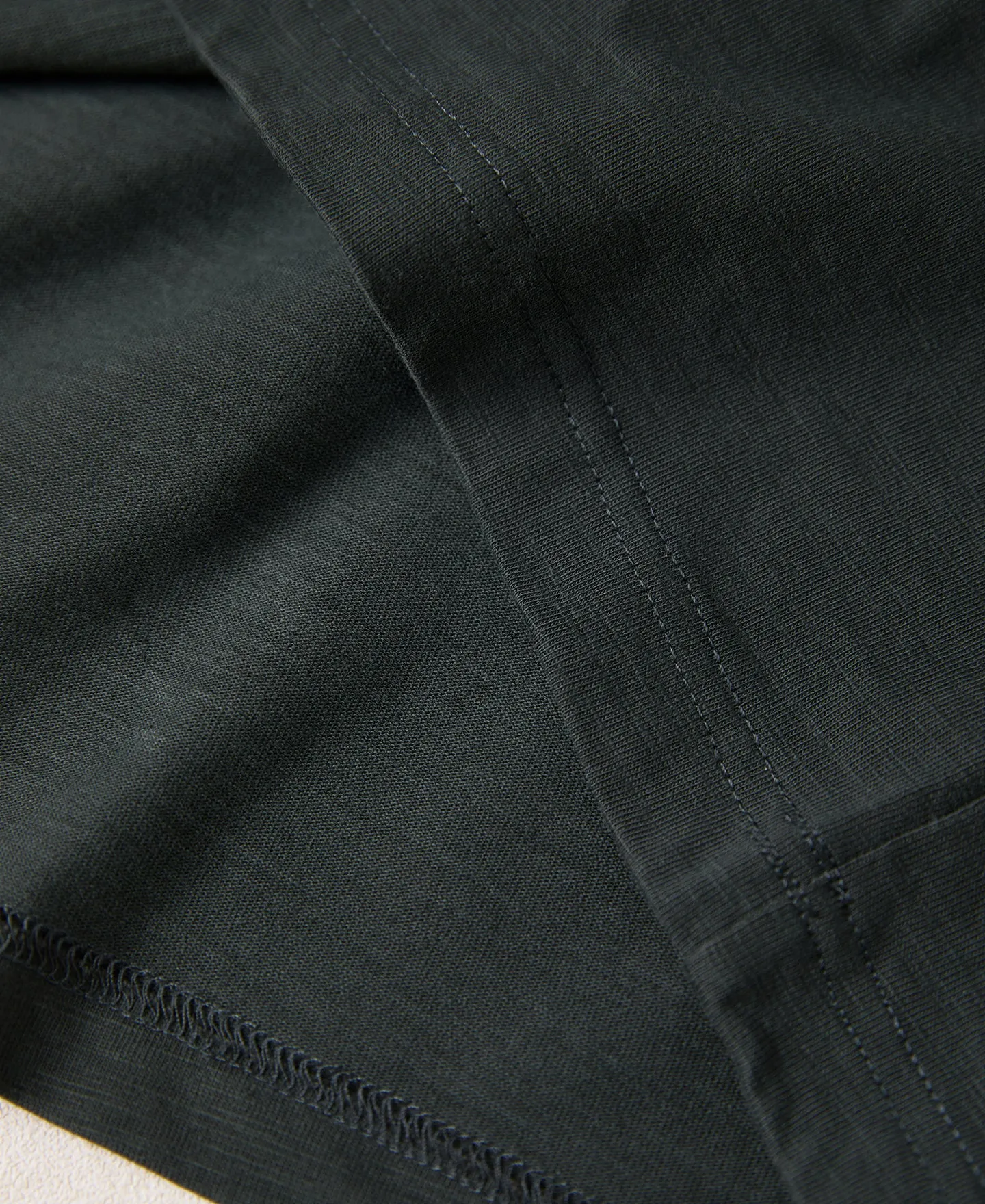 1900s 9.8 oz Slub Cotton Henley T-Shirt - Vintage Black