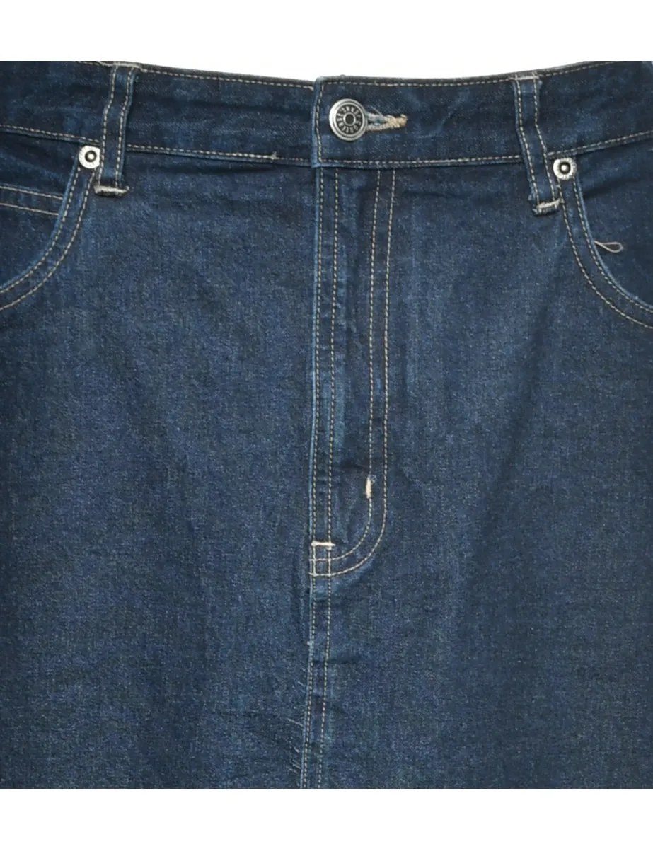 1990s Dark Wash Denim Skirt - M