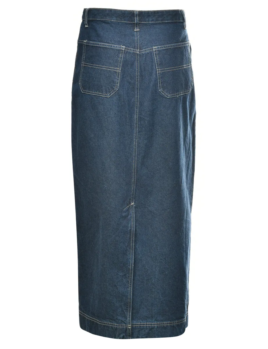 1990s Dark Wash Denim Skirt - M