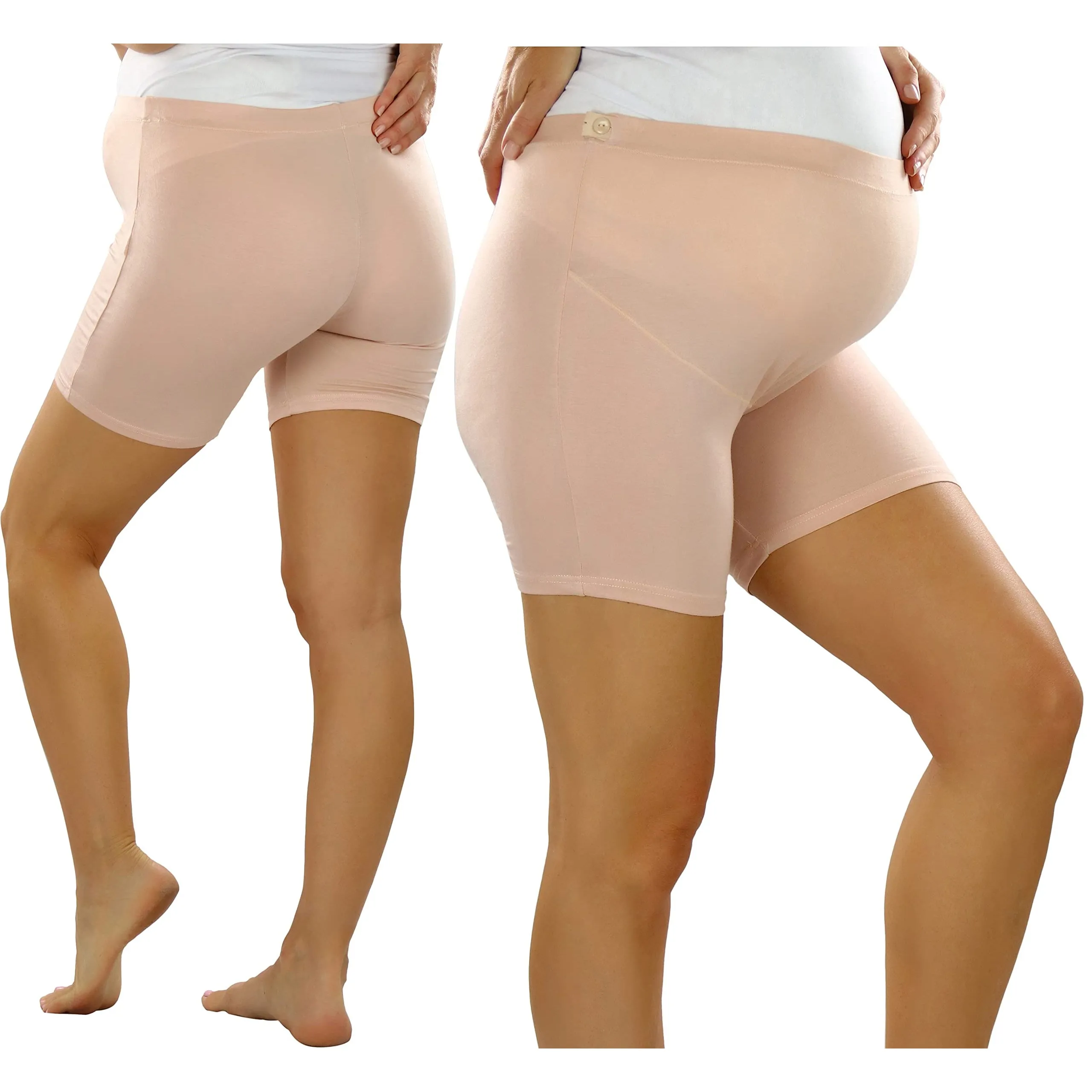 2-Pack: ToBeInStyle Women's High Waist Over The Bump Maternity BoyShort Underwear