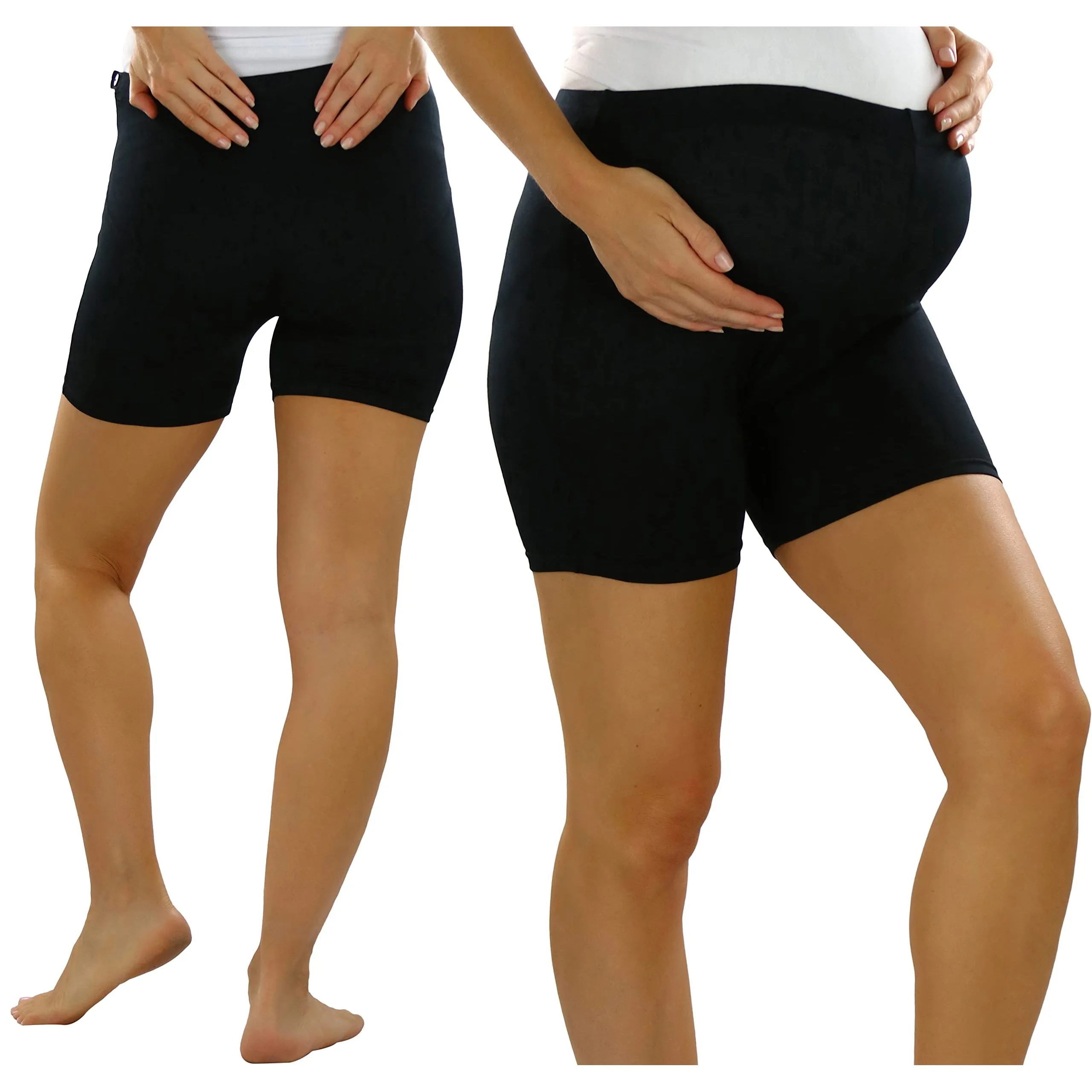 2-Pack: ToBeInStyle Women's High Waist Over The Bump Maternity BoyShort Underwear