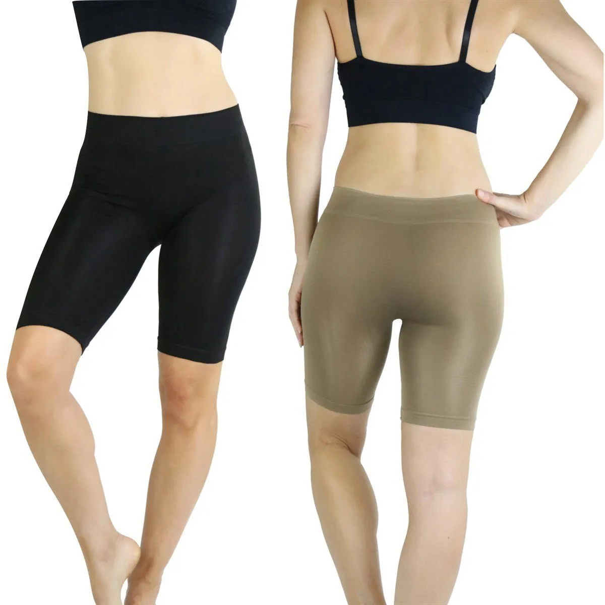 3-Pack: Women's Layering Seamless Microfiber Shorts