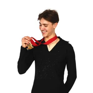 839 Competition Figure Skating Men's Black on Black Shirt