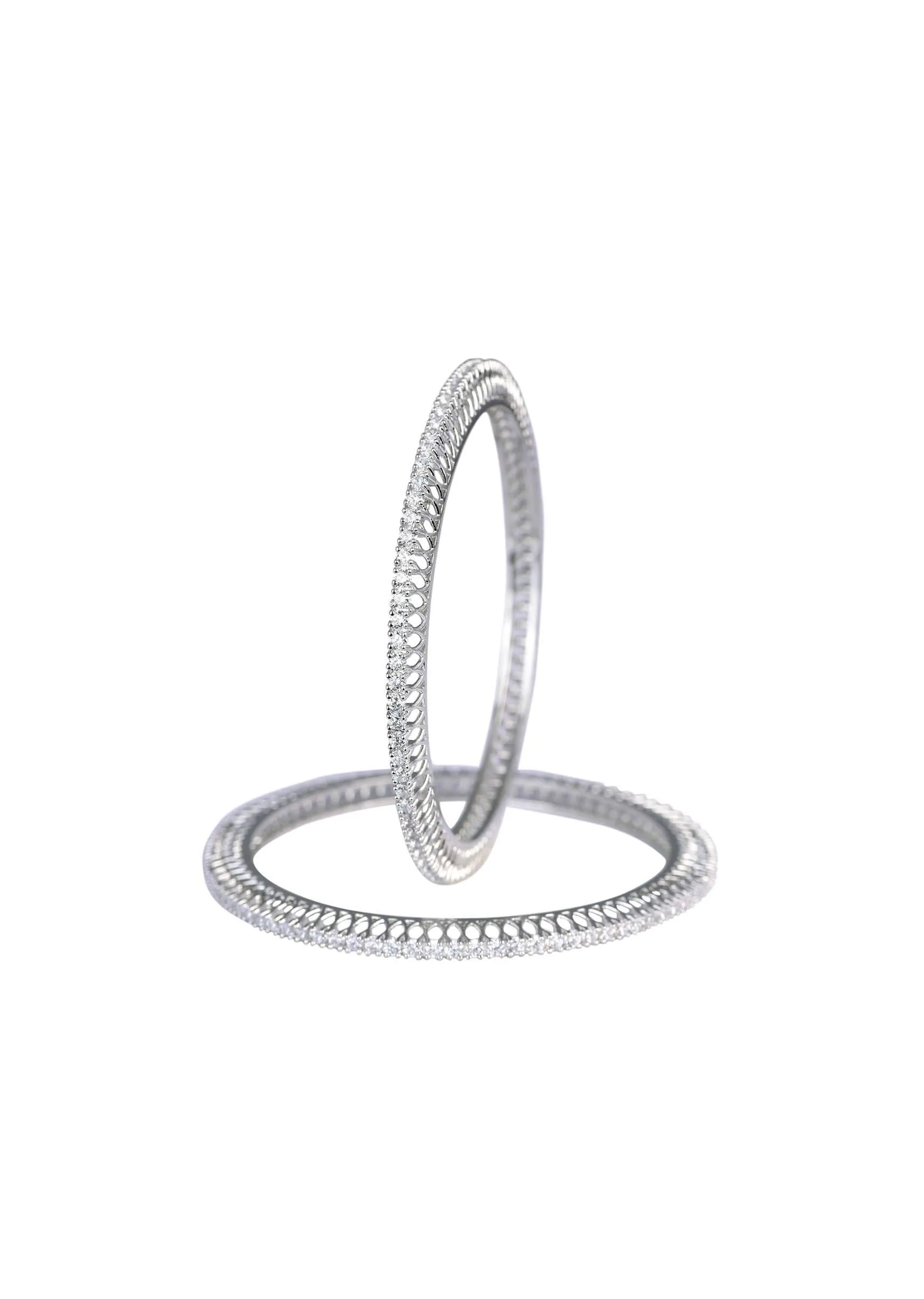 92.5 Sterling Silver Bangles Set of 2