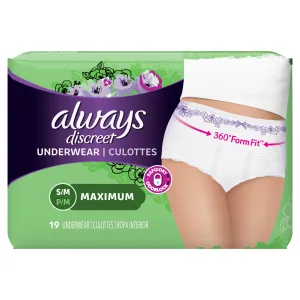 Always Discreet Max Incontinence Underwear for Women