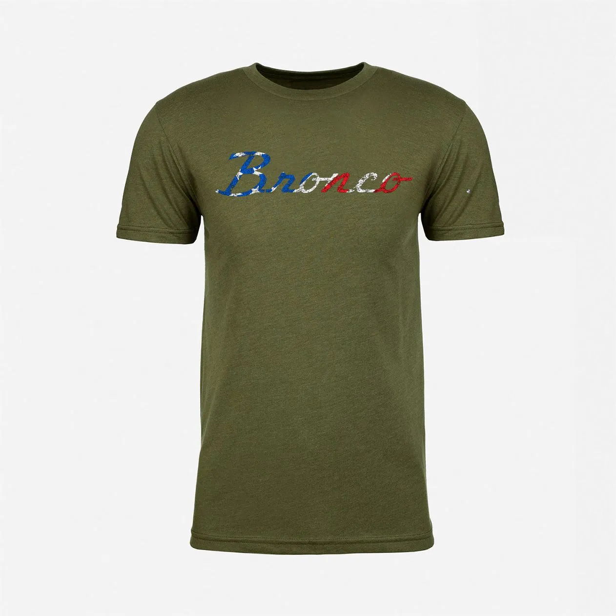 American Flag Ford Bronco Script Vintage Wash Premium T-Shirt