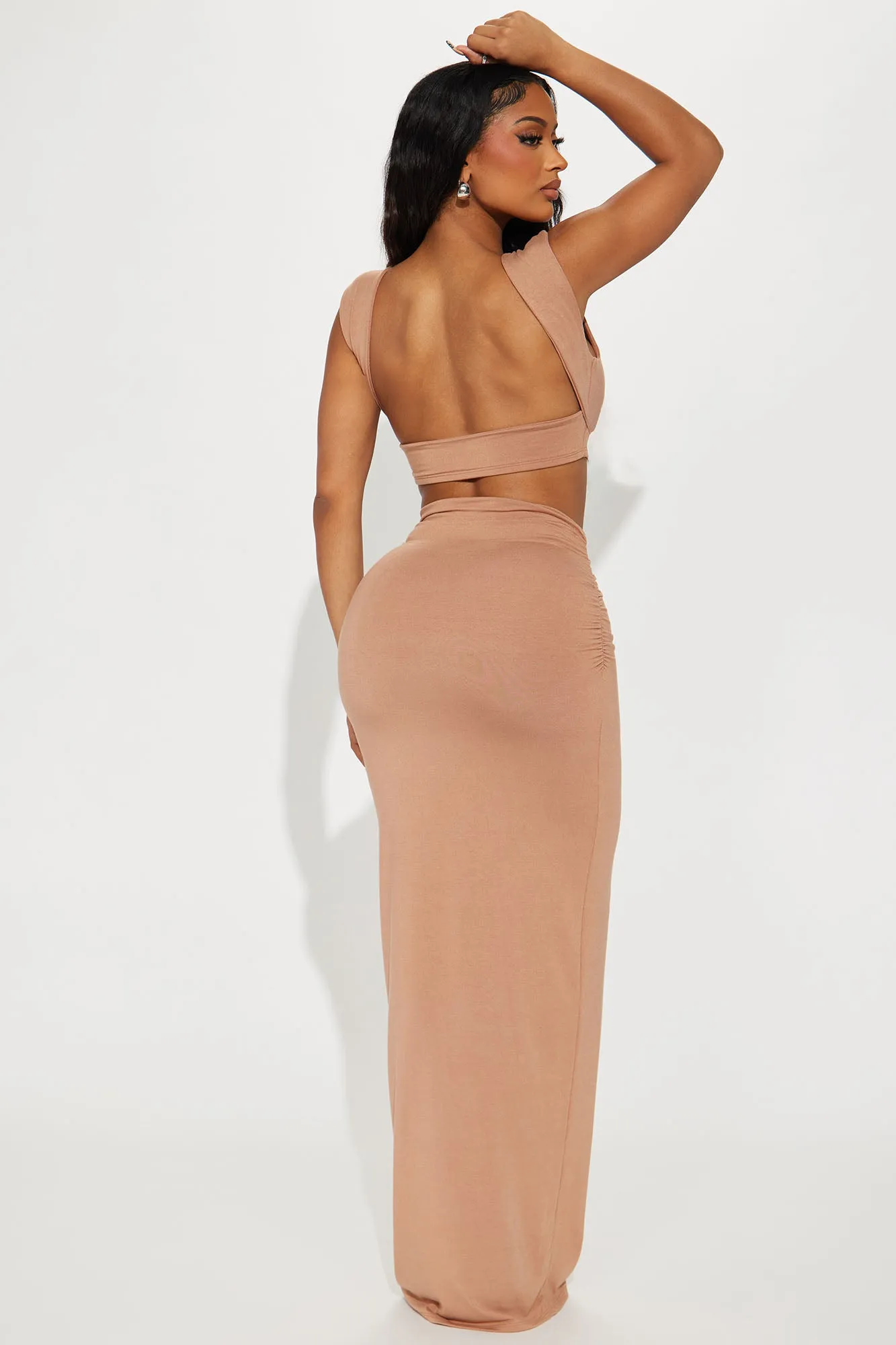Angela Butter Snatch Skirt Set - Mocha