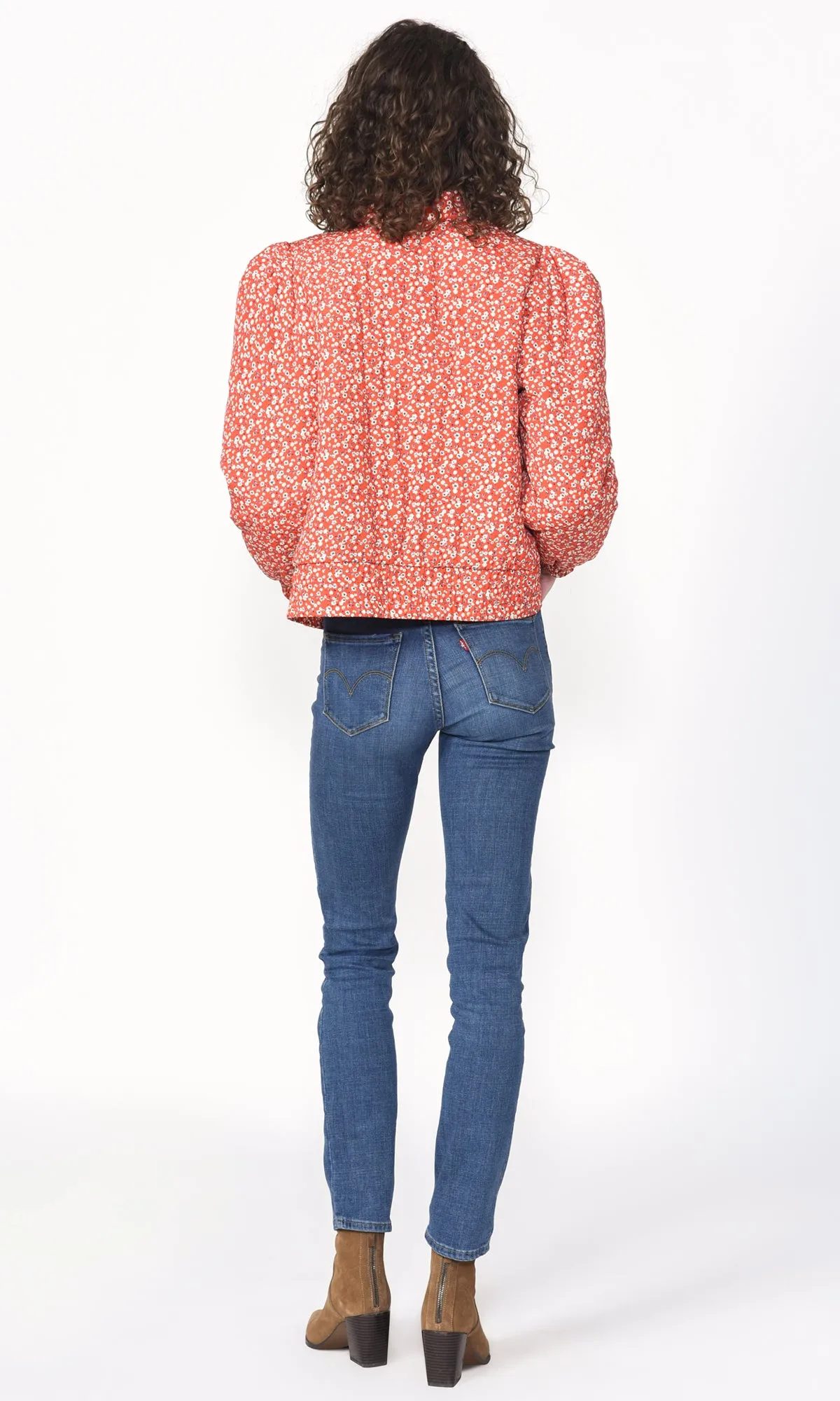 Aniston Ditsy Floral Padded Bomber Jacket