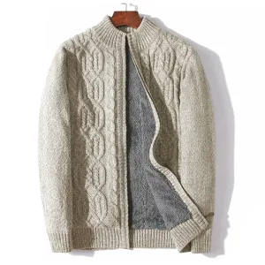 Ashore Shop Mens Thick Warm Winter Cardigan Turtleneck Sweater