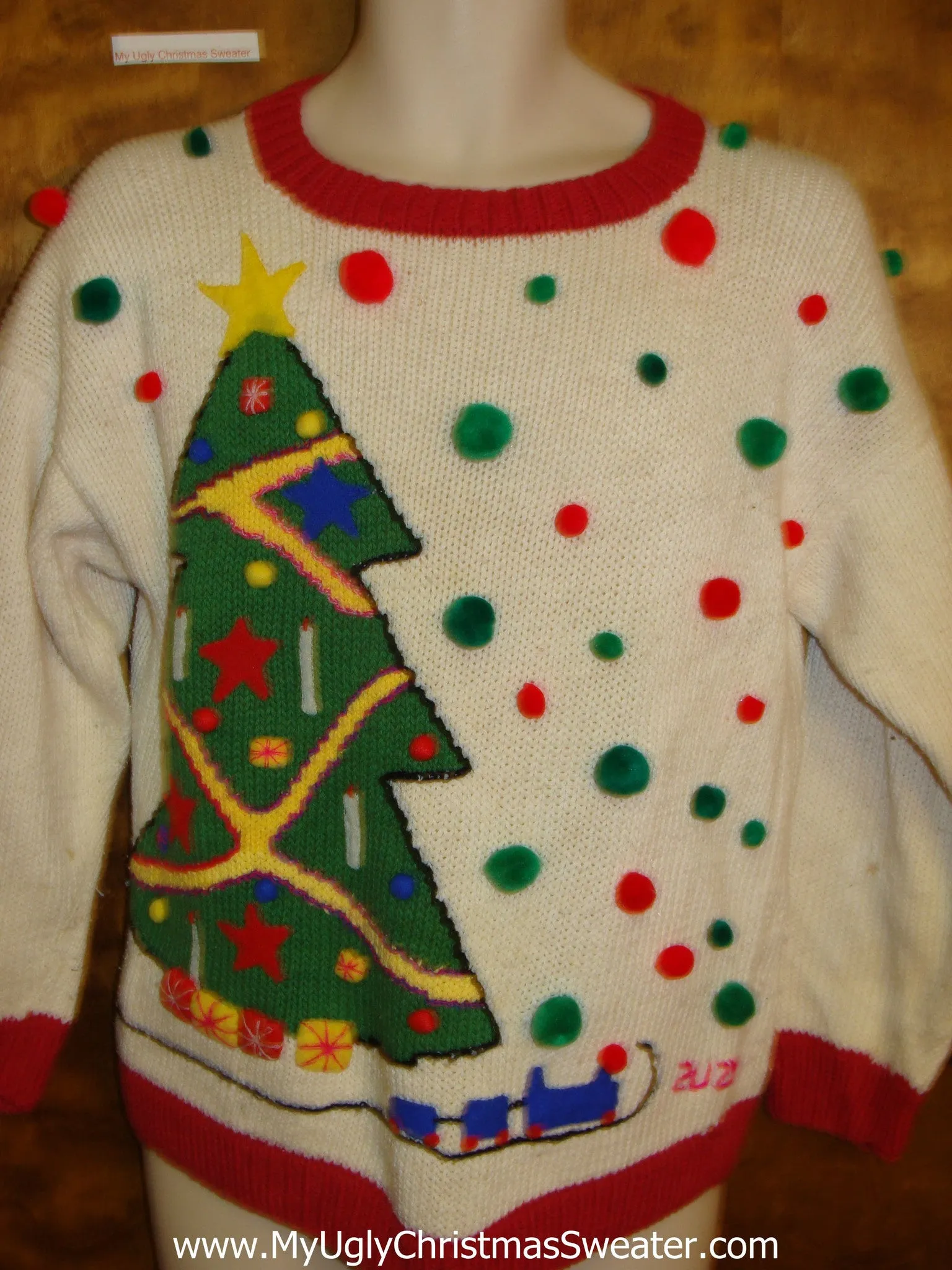 Awesome 80s Colorful Christmas Sweater Pullover