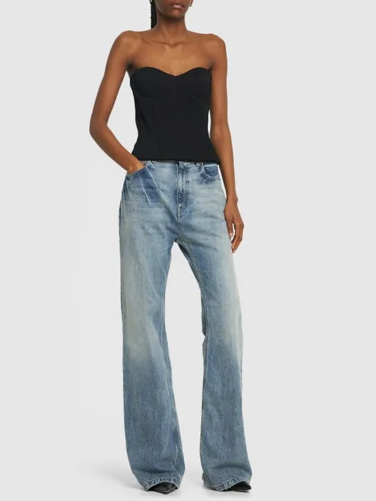Balenciaga   Bustier Viscose Top 
