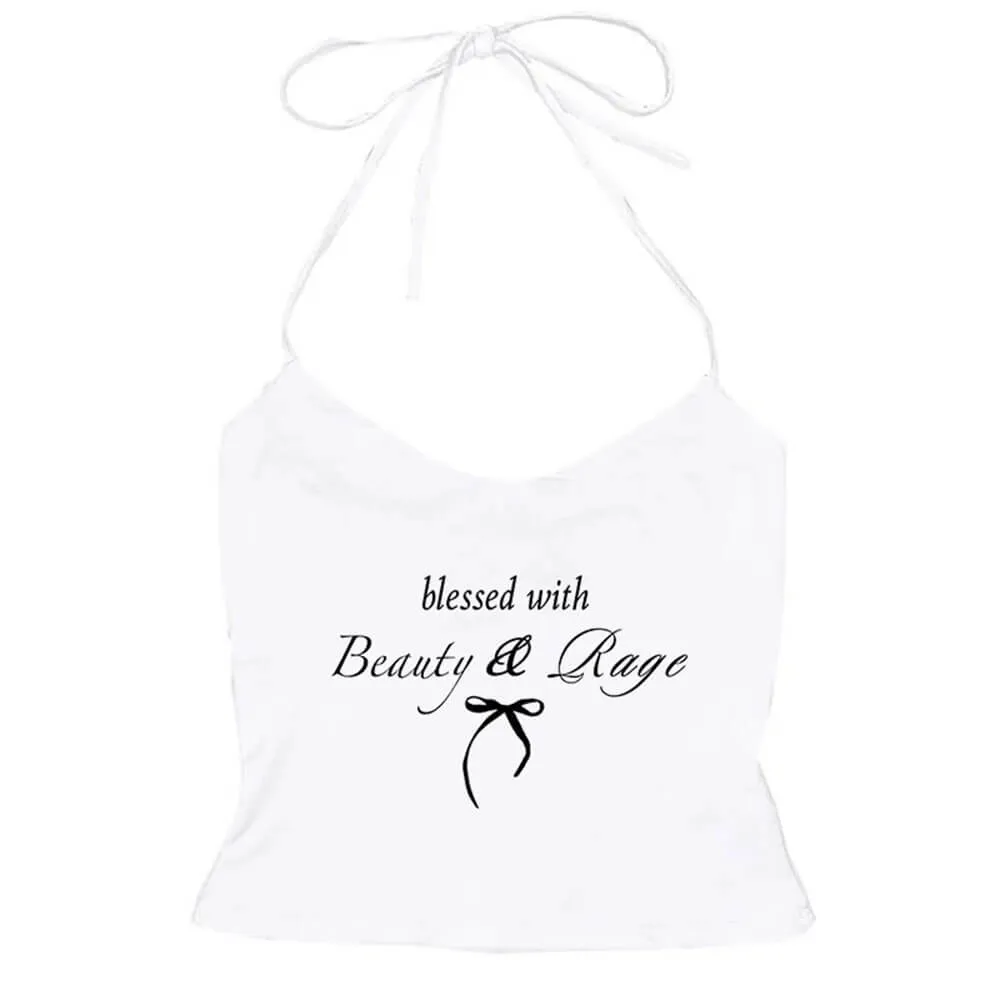 Beauty & Rage Y2K Halter Top