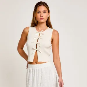 best in bow top - cream