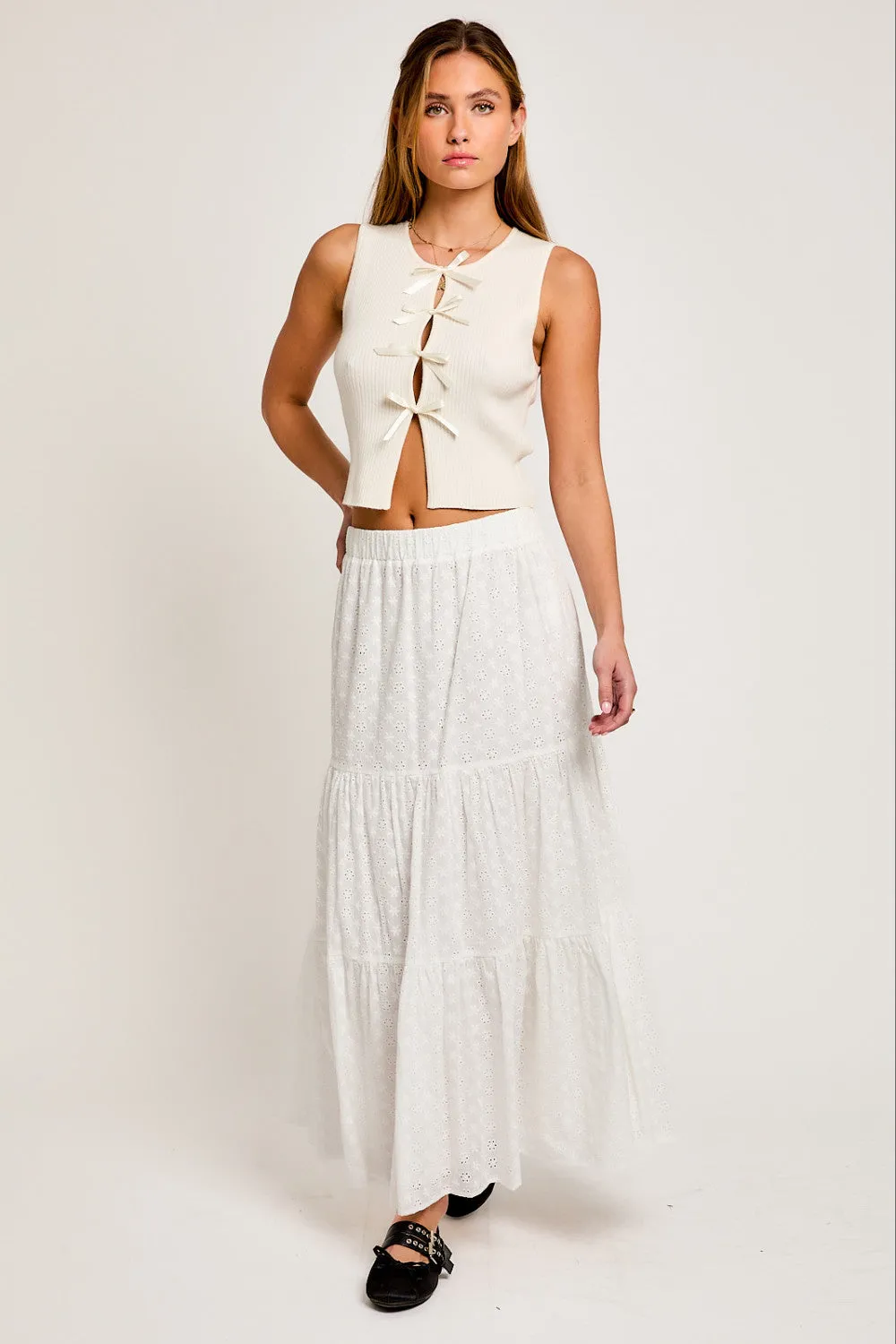 best in bow top - cream