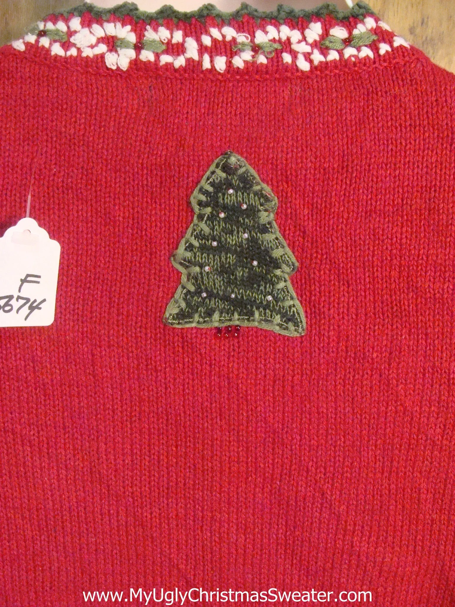 Bright Red Christmas and Kittens Ugly Christmas Sweater