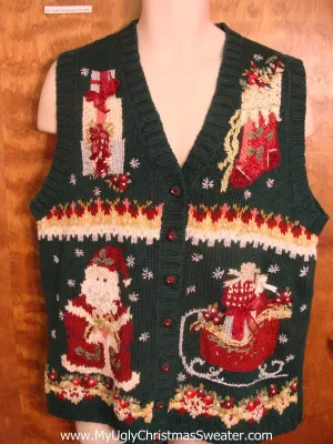 Busy Santa Funny Christmas Sweater Vest