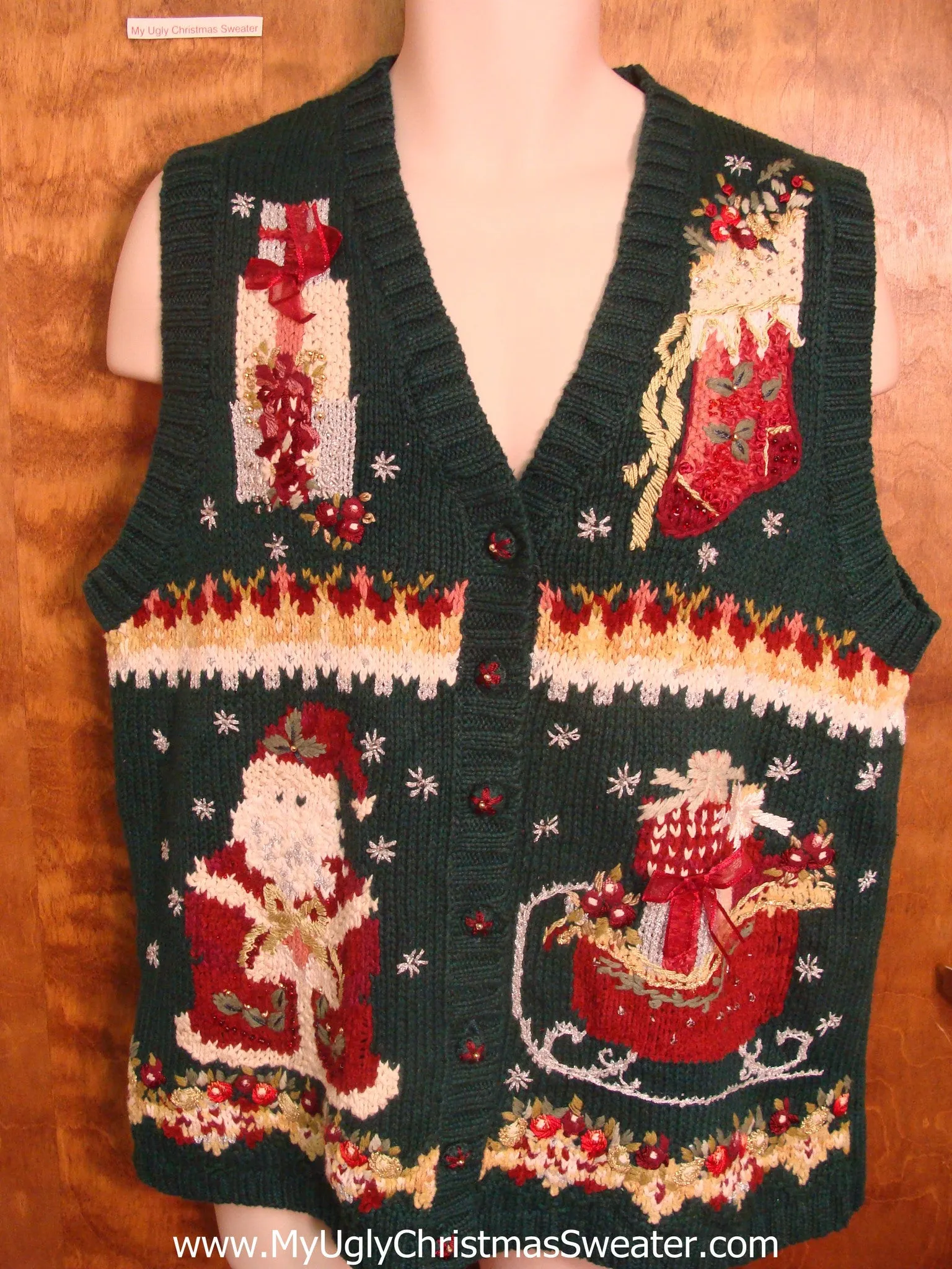 Busy Santa Funny Christmas Sweater Vest