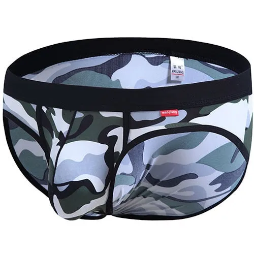 Camouflage And Snakeskin Patterned Underwear Briefs