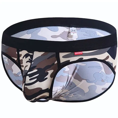 Camouflage And Snakeskin Patterned Underwear Briefs