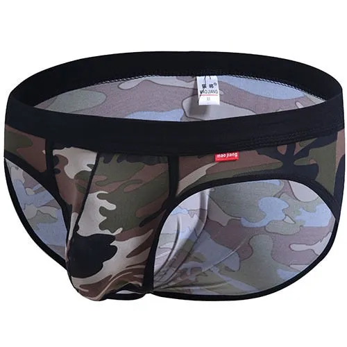 Camouflage And Snakeskin Patterned Underwear Briefs