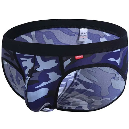 Camouflage And Snakeskin Patterned Underwear Briefs