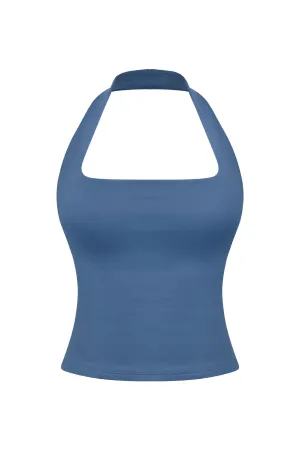 Cara Halter Top (Navy Blue)