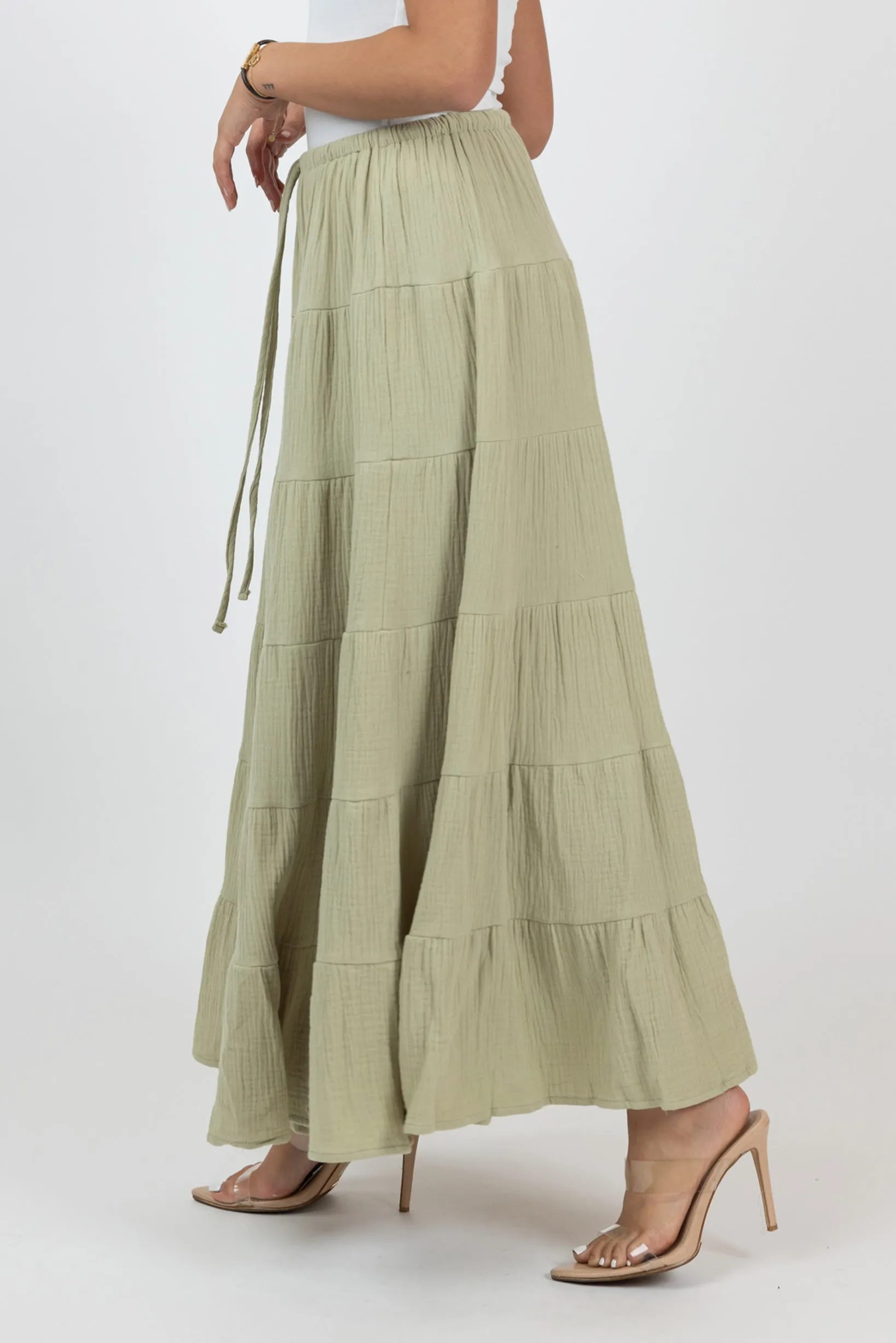 Carli Cotton Tiered Skirt