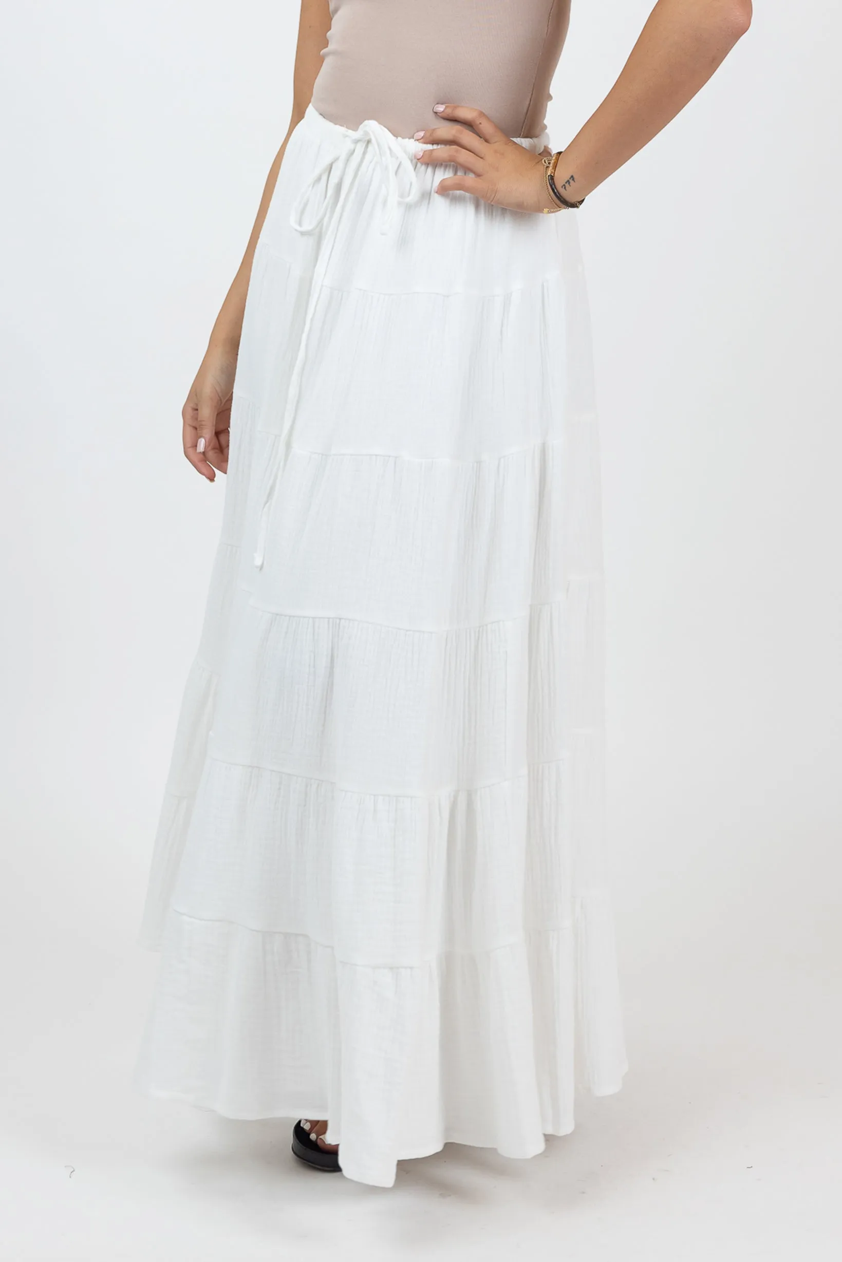 Carli Cotton Tiered Skirt