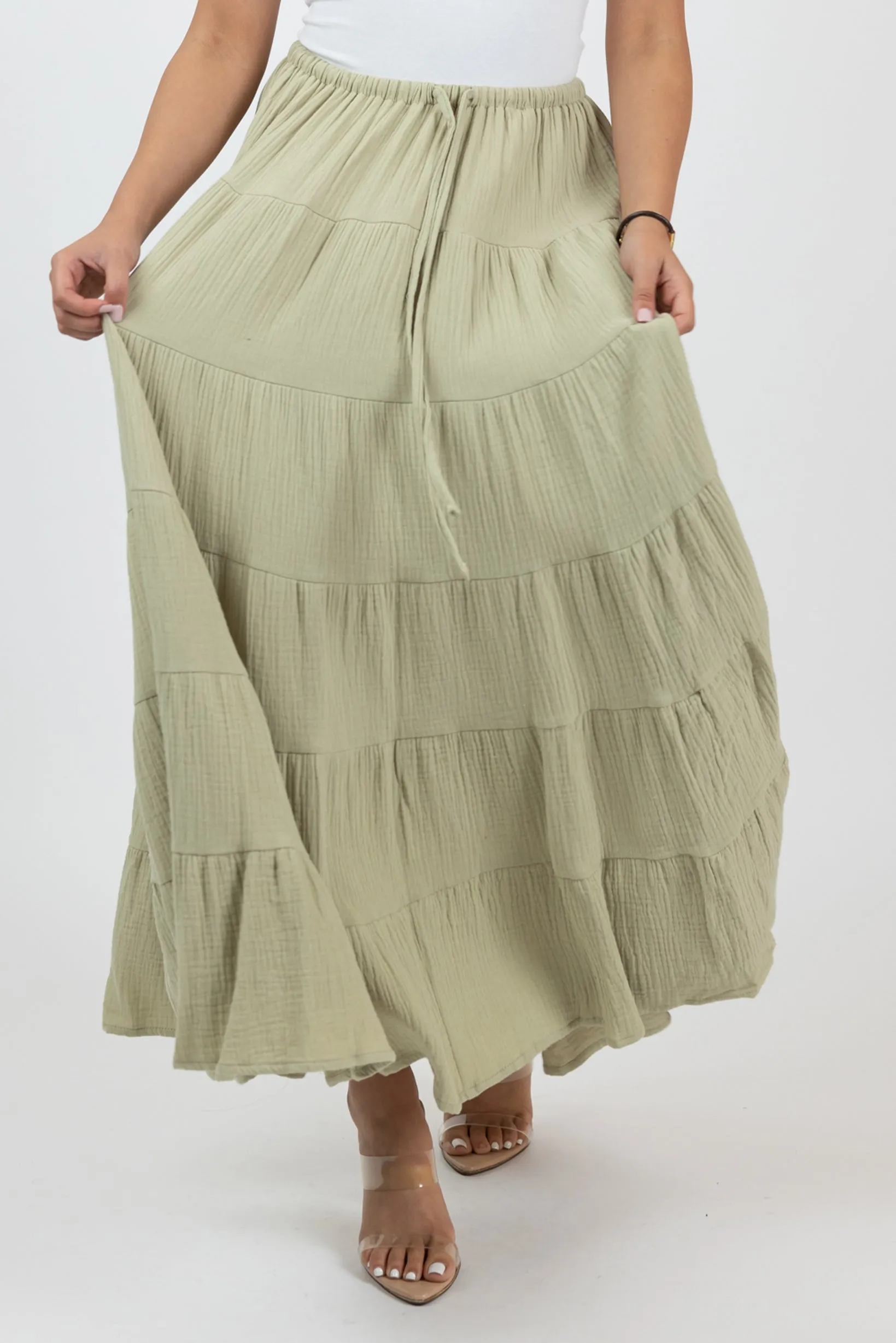Carli Cotton Tiered Skirt