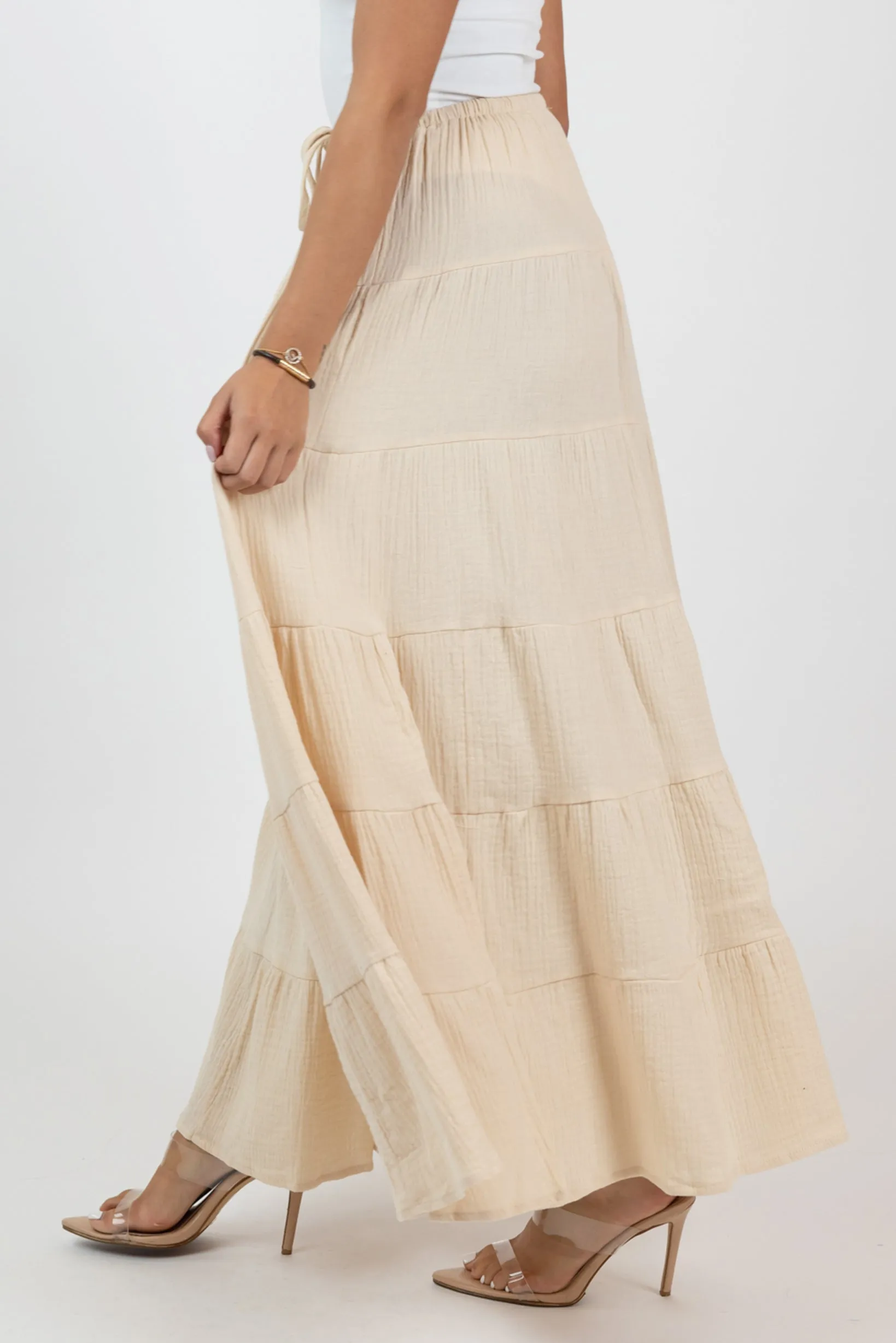 Carli Cotton Tiered Skirt