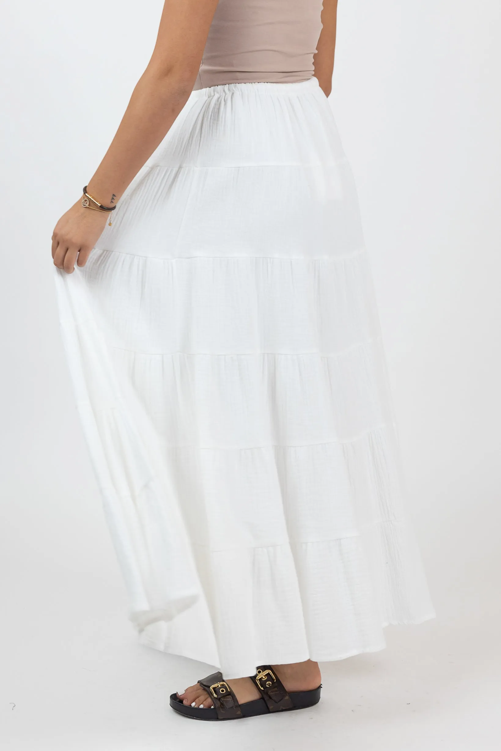 Carli Cotton Tiered Skirt