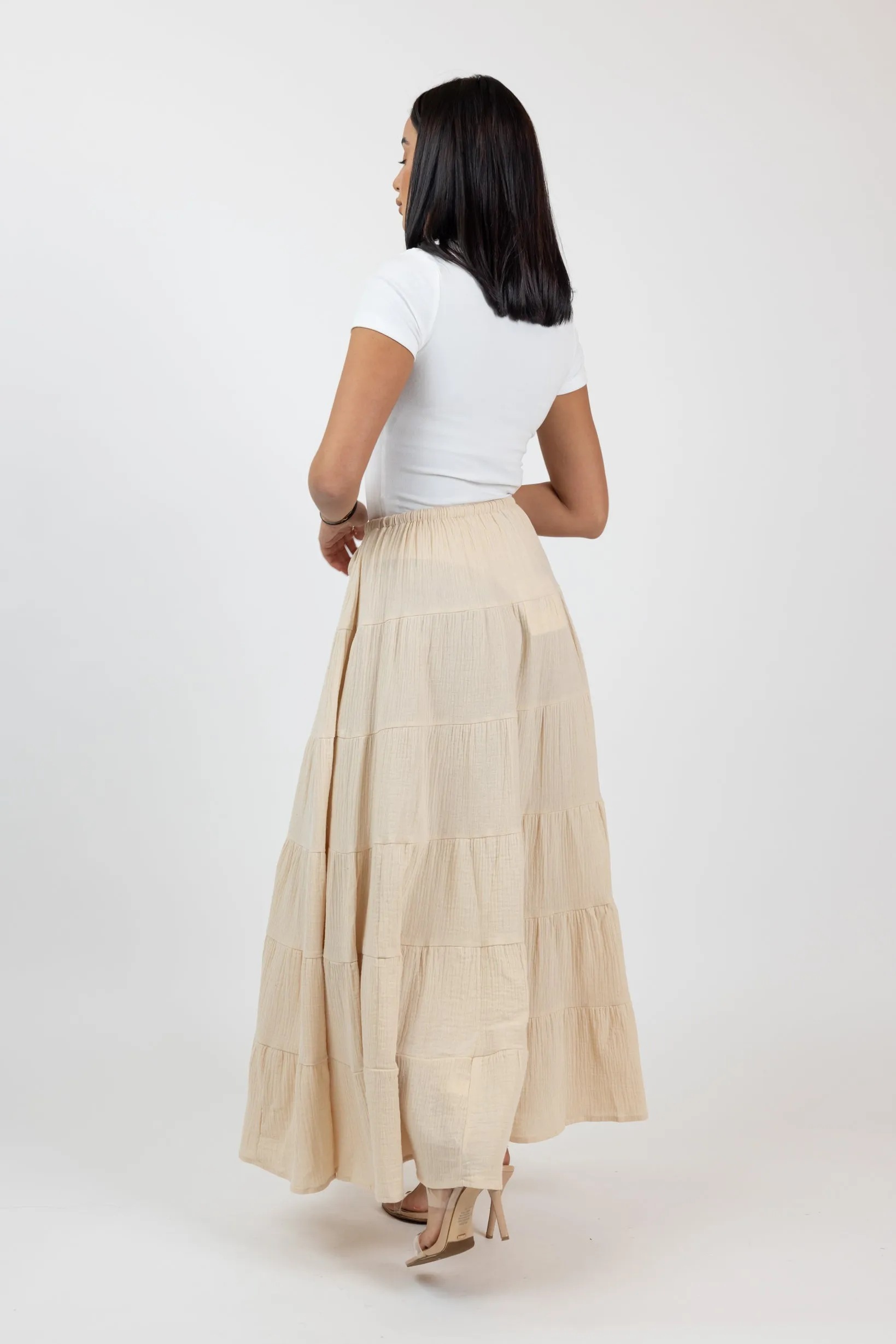 Carli Cotton Tiered Skirt