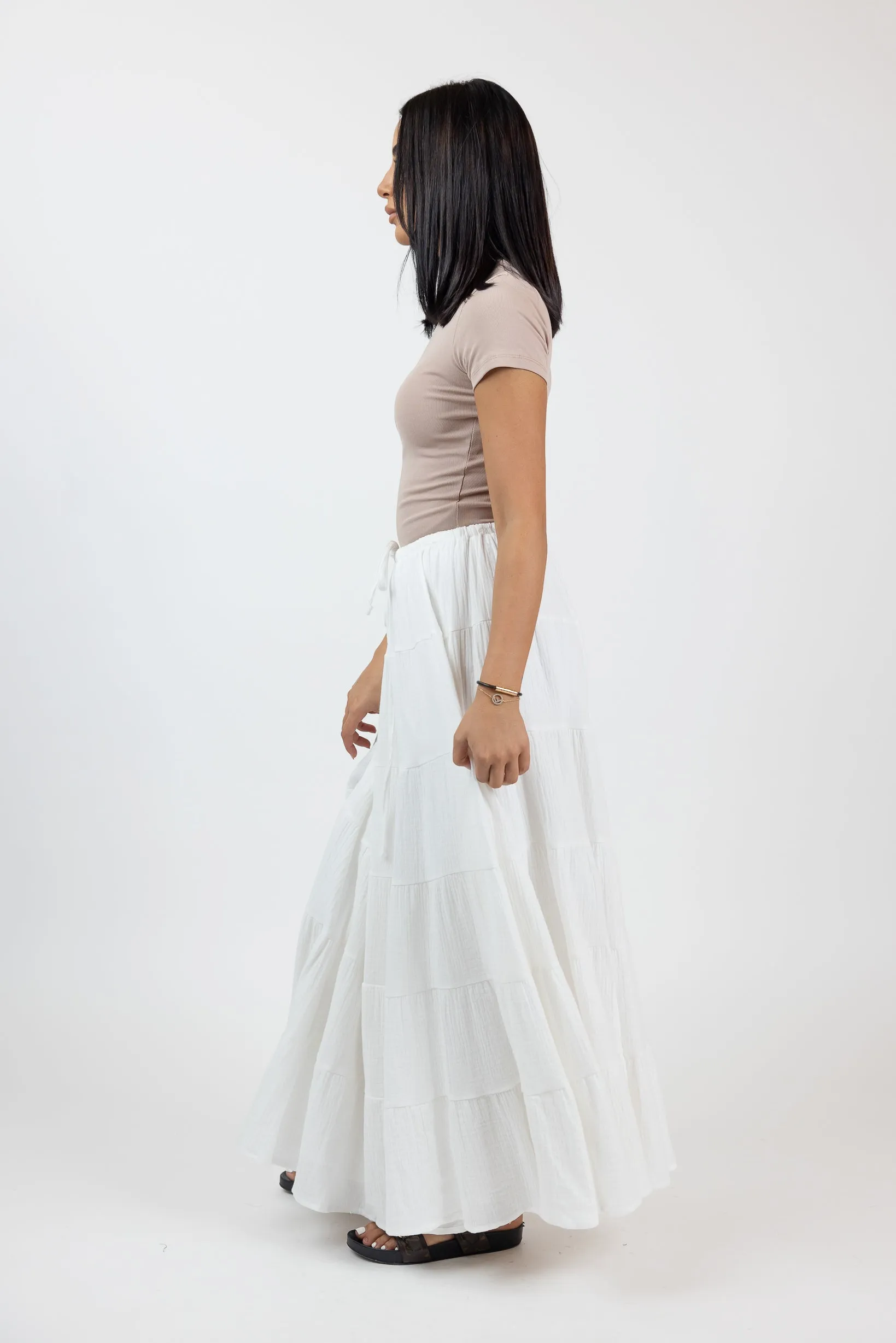 Carli Cotton Tiered Skirt