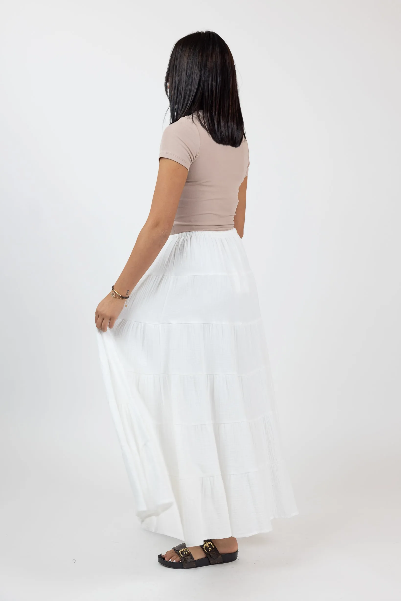 Carli Cotton Tiered Skirt