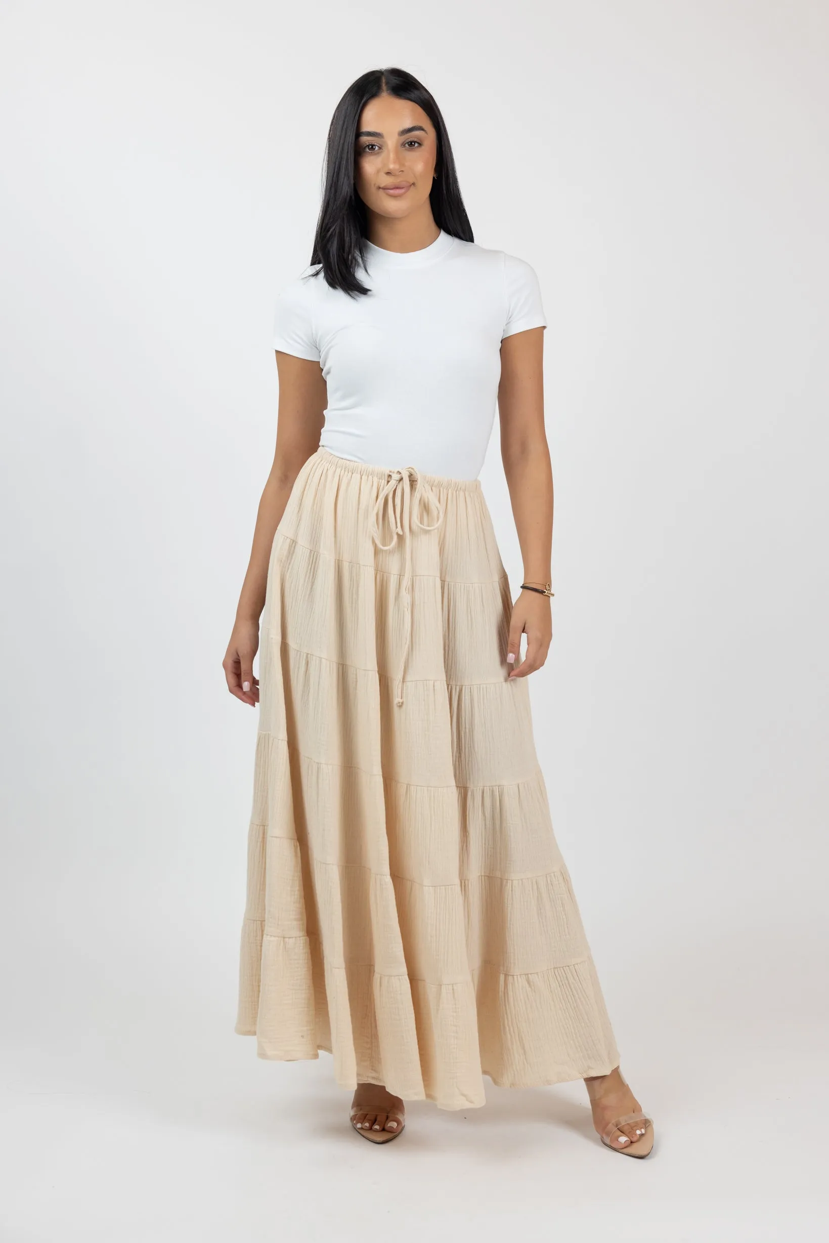 Carli Cotton Tiered Skirt
