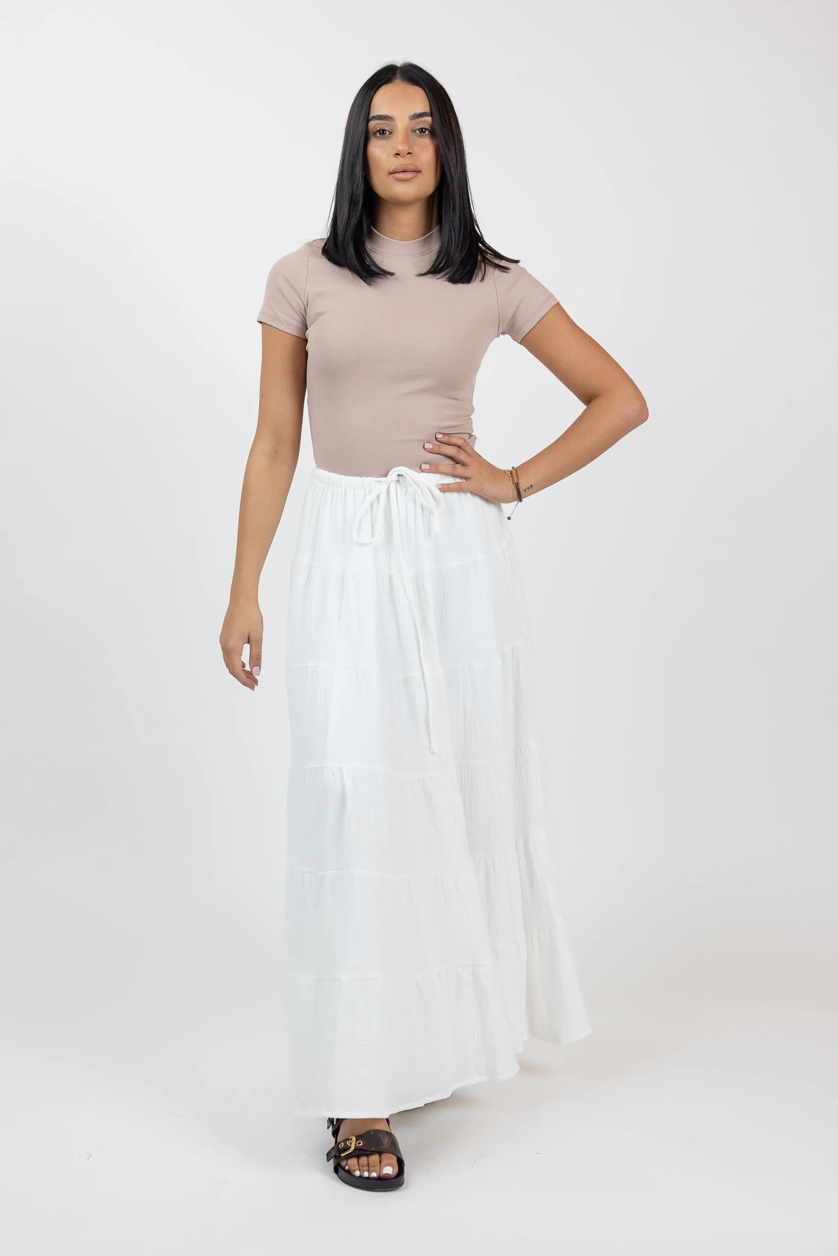 Carli Cotton Tiered Skirt