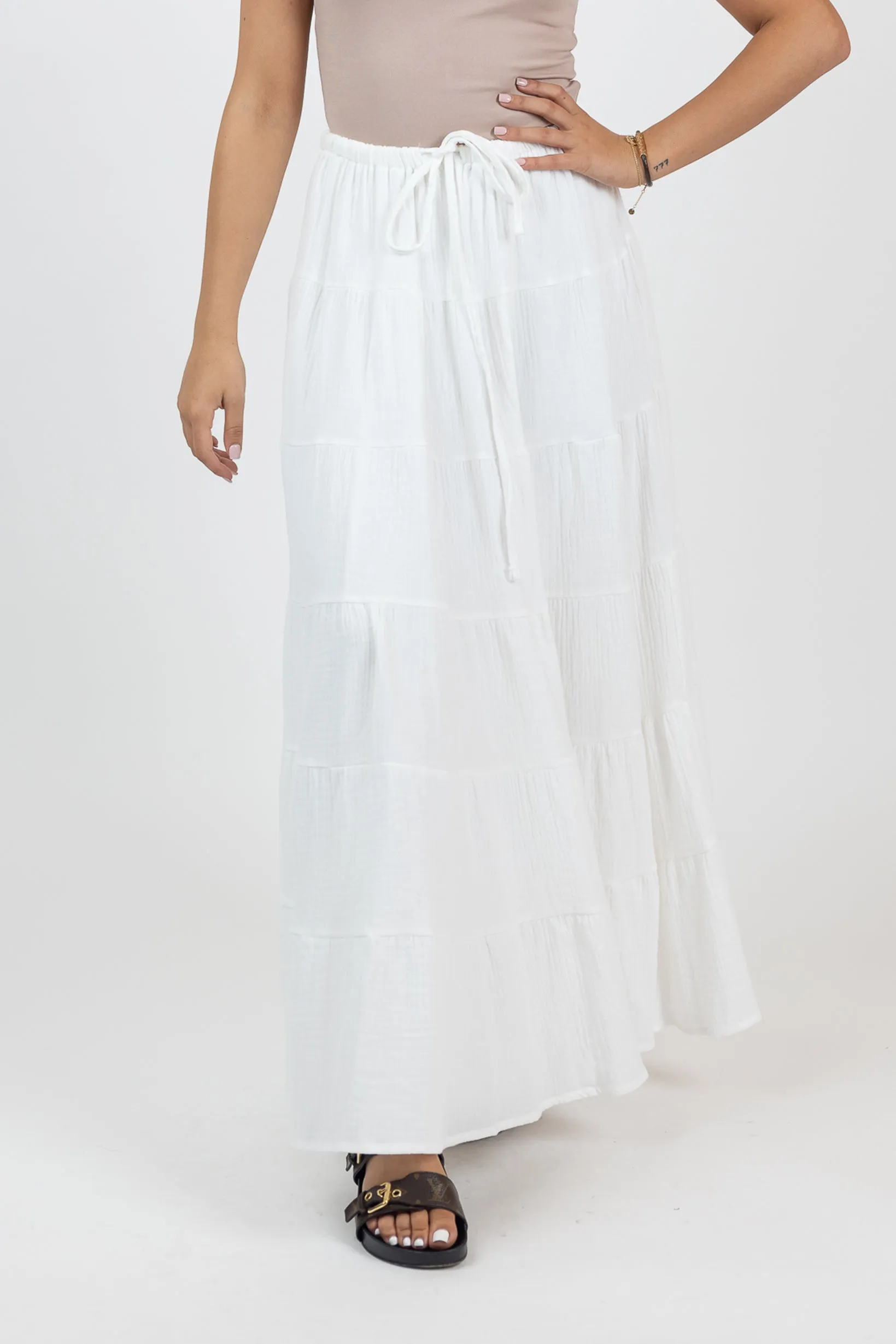 Carli Cotton Tiered Skirt