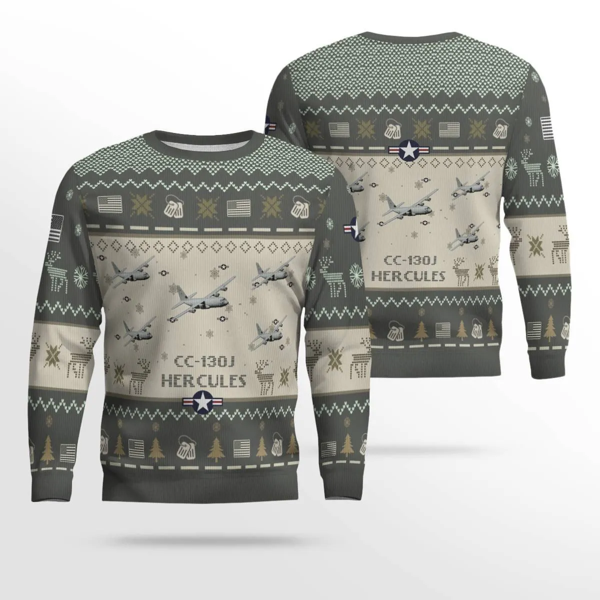 CC-130J Hercules CC130J_Aircraft Ugly Sweater, Ugly Sweater Christmas Shirt for Men Dad Veteran
