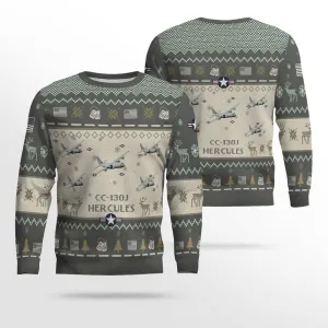 CC-130J Hercules CC130J_Aircraft Ugly Sweater, Ugly Sweater Christmas Shirt for Men Dad Veteran