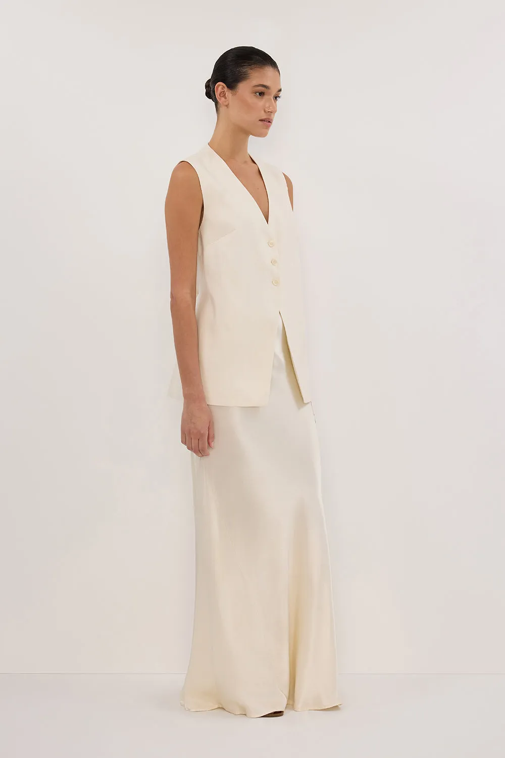 CHARLI CREAM SATIN MAXI SKIRT
