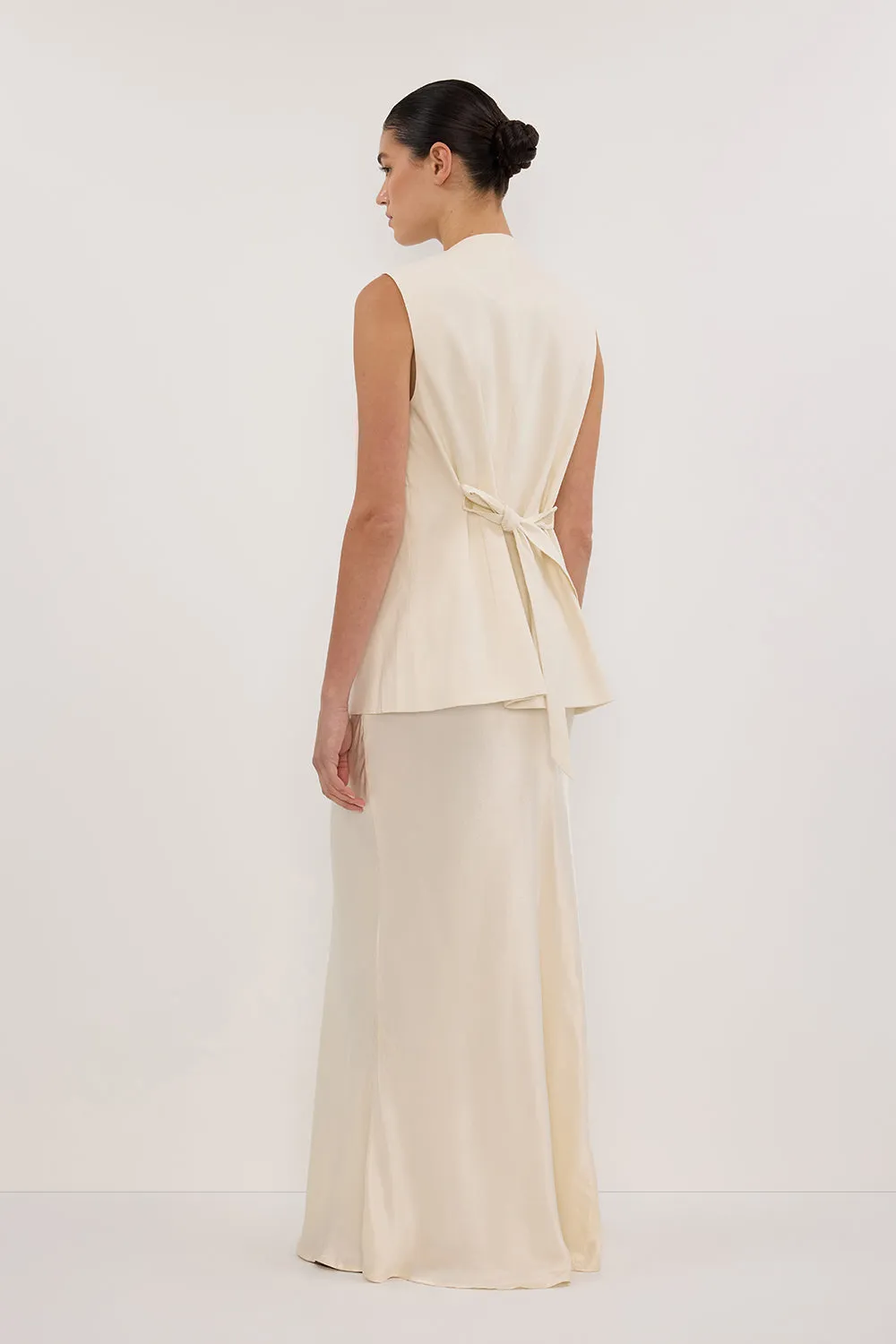CHARLI CREAM SATIN MAXI SKIRT