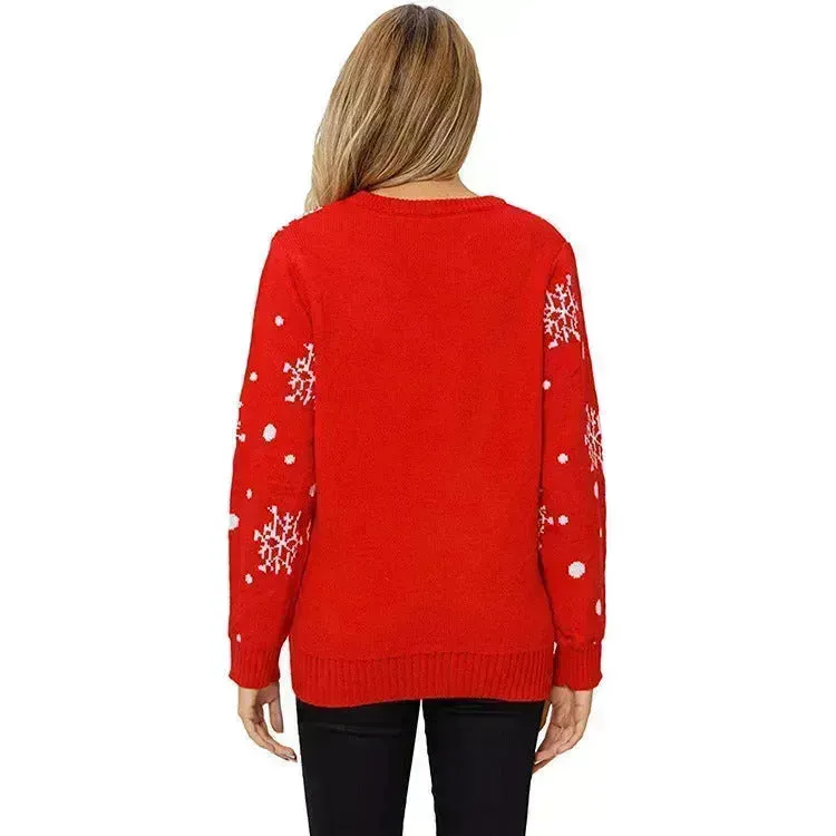 Christmas Reindeer Jacquard Knitted Sweater