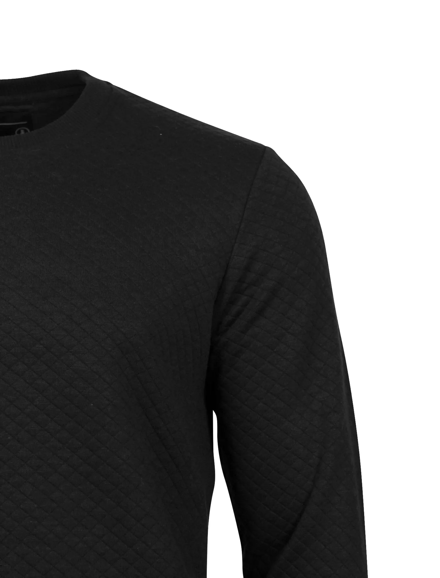 Claredale Diamond Quilted Sweatshirt in Black - Dissident