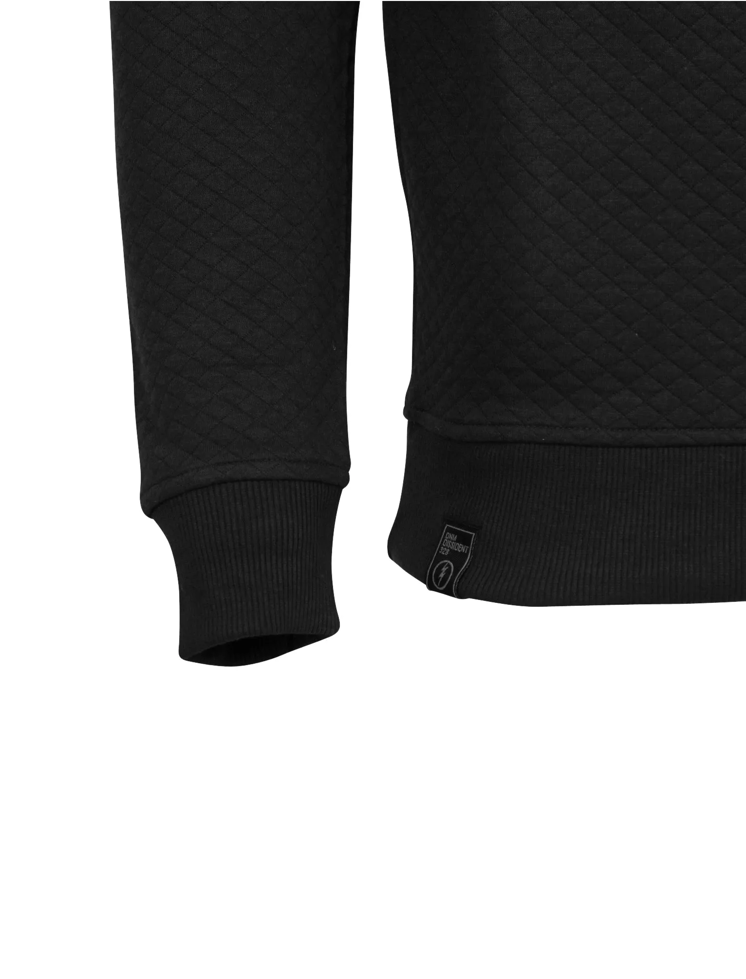 Claredale Diamond Quilted Sweatshirt in Black - Dissident