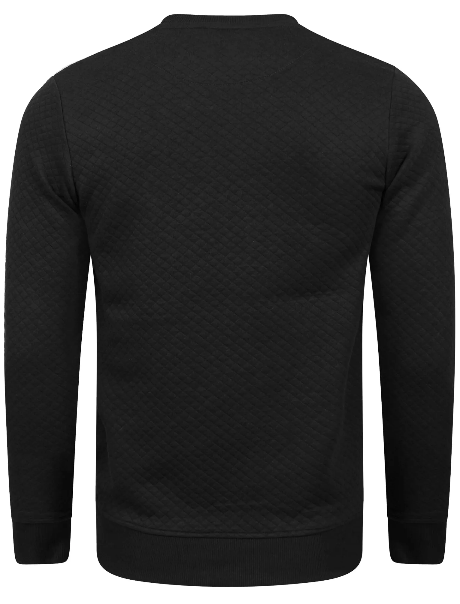 Claredale Diamond Quilted Sweatshirt in Black - Dissident