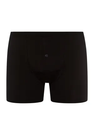 Cotton Sensation Long Leg Boxer Brief With Fly | Black 73063-199