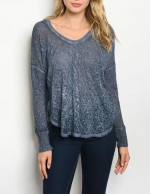 Denim Denim Blue Top