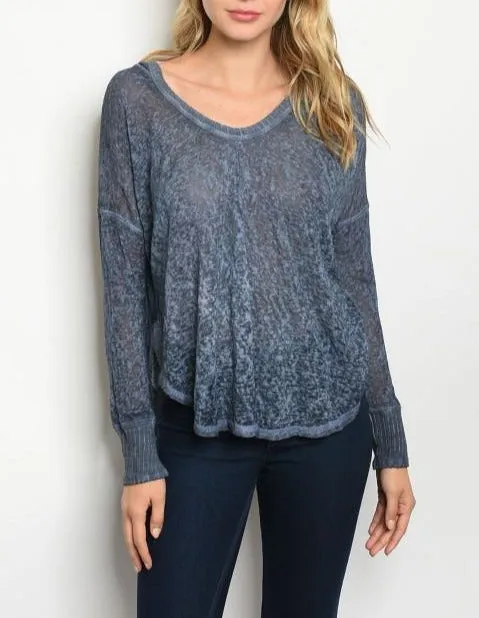 Denim Denim Blue Top
