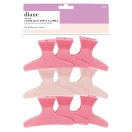 Diane Large Frosty Butterfly Clamps 3 1/4”, 9 Pack