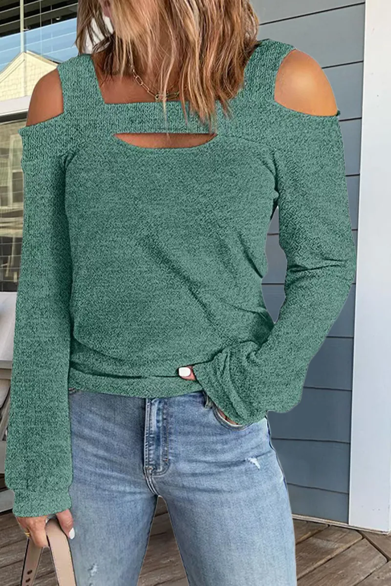 Dunnmall Casual Solid Patchwork Square Collar Tops(7 Colors)